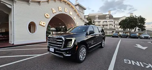 Majestic chauffeur waiting for a client at Disney's BoardWalk Inn